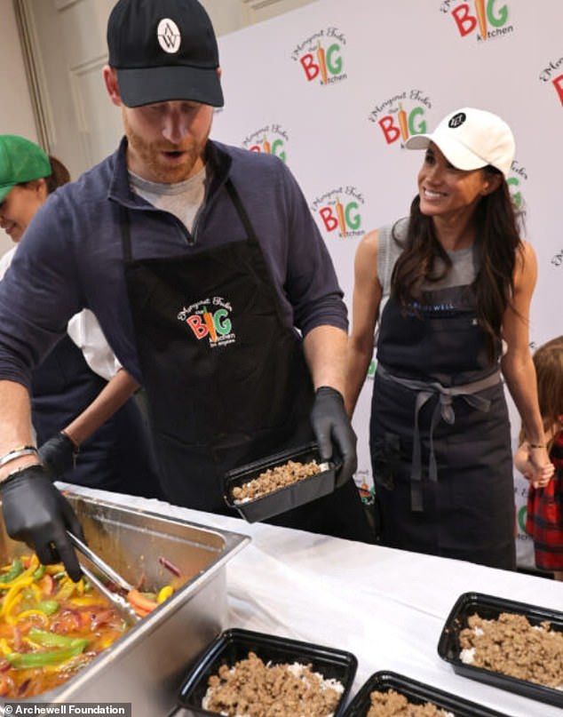 Prince Harry and Meghan Markle have taken Lilibet and Archie to bake cookies for the needy on the eve of Thanksgiving