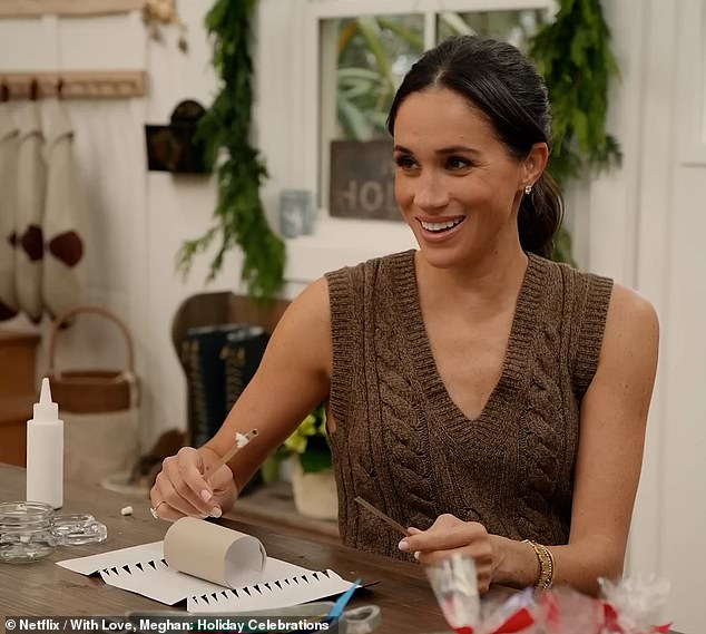 The Duchess of Sussex, 44, has been getting into the holiday spirit, sharing a video of herself preparing a turkey to Instagram