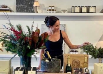 Meghan Markle posed with her As Ever range in the Soho Home store in West Hollywood on her Instagram
