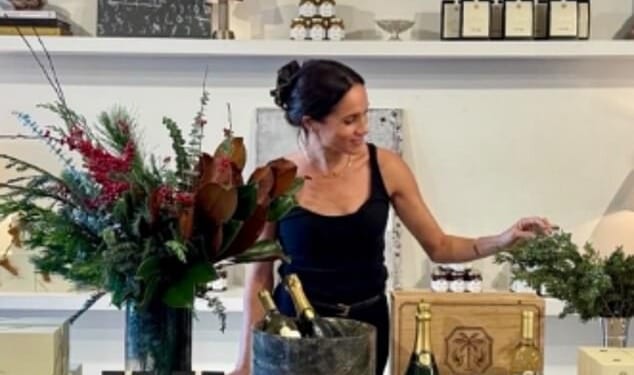 Meghan Markle posed with her As Ever range in the Soho Home store in West Hollywood on her Instagram