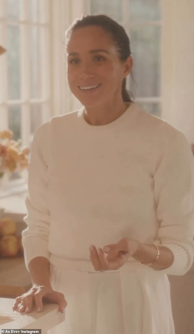Yesterday, the Duchess of Sussex, 44, pictured, shared a recipe for the festive beverage, made with a mulling spice kit from her lifestyle brand, As Ever, as part of its festive collection, unveiled last week