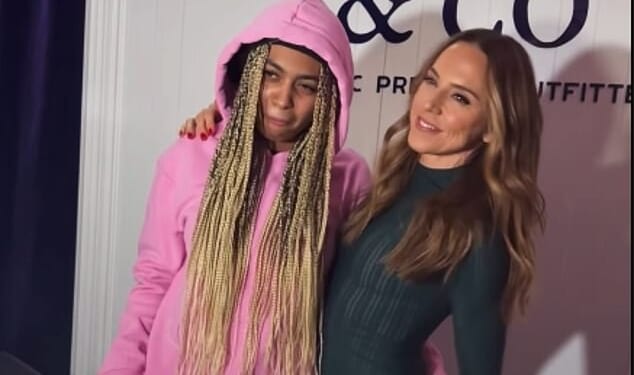 Mel C shared a sweet moment with Mel B 's daughter Phoenix at the SuperDry & Co event in London on Tuesday evening
