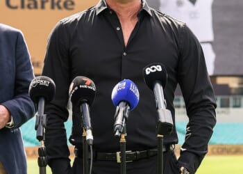 Michael Clarke has opened up about his battle with skin cancer. (Pictured)