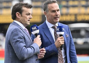 Michael Vaughan (pictured right with Adam Gilchrist) has issued a warning to Ben Stokes¿ side, claiming England fans ¿could turn on the tourists if they keep making the same mistakes¿.