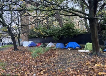 Homeless migrants are camping outside Apsley House which is owned by the billionaire Duke of Wellington