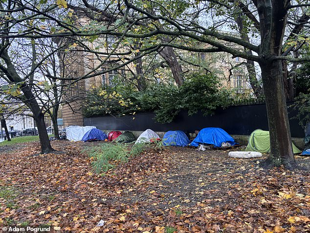 Homeless migrants are camping outside Apsley House which is owned by the billionaire Duke of Wellington