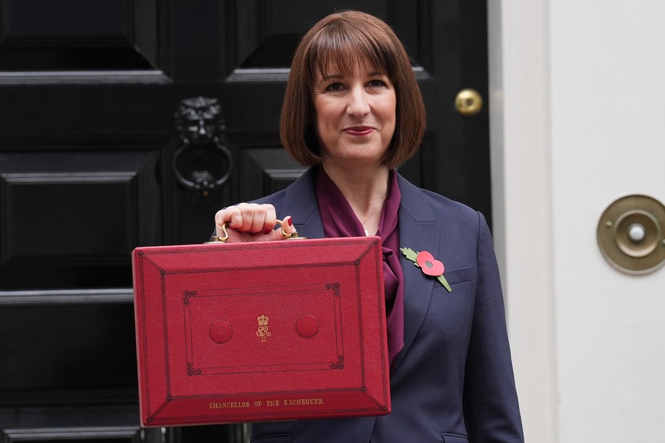 Chancellor of the Exchequer Rachel Reeves holding her ministerial red box.
