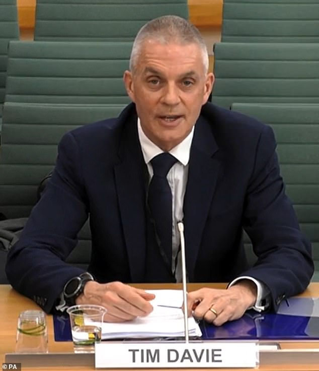 Mr Davie (pictured in February 2024) stepped down amid an impartiality row which has rocked the national broadcaster after an internal report accused it of bias and censorship
