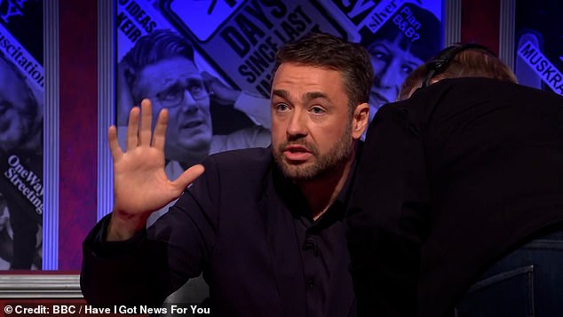 The breaking news was reported as this week's episode of Have I Got News For You was being filmed and the producer, unsurprisingly, took the decision to halt the show to pass on the news to this week's host Jason Manford