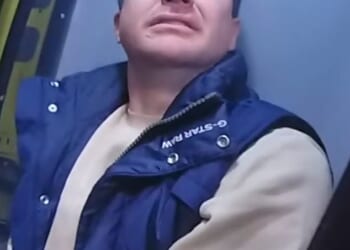 Moment man who ran over and killed his girlfriend's brother on night they first met sobs 'I'm going to jail!' as he's arrested by police