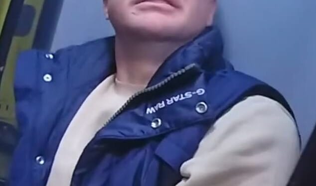 Moment man who ran over and killed his girlfriend's brother on night they first met sobs 'I'm going to jail!' as he's arrested by police