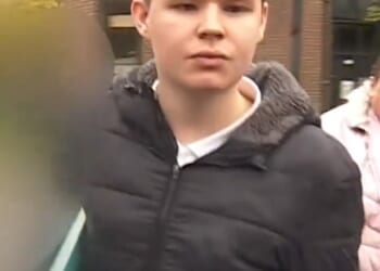 As Thomas Waller, 18, left the court with his mother, he repeatedly responded 'no comment' when asked about the child sex abuse