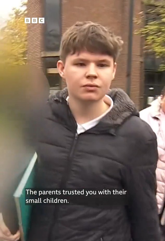 As Thomas Waller, 18, left the court with his mother, he repeatedly responded 'no comment' when asked about the child sex abuse