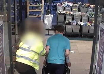 Davey Brown, 19, who faked being a wheelchair user so that he could steal beer, before violently assaulting a security guard who confronted him, has been jailed