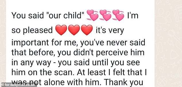 The pair had a brief relationship in 2022 during which time she acknowledged Dave's parentage of their child in person and over WhatsApp messages