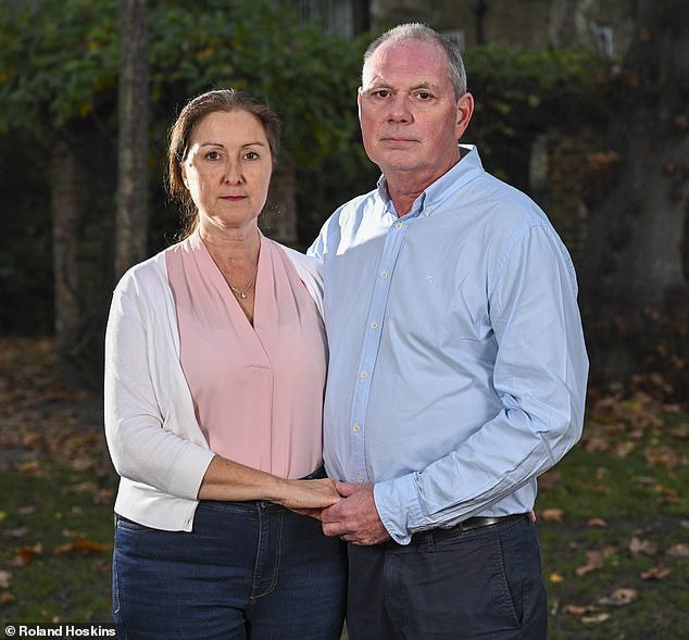 Martin Holland, pictured with his wife, Lisa, said he will 'never accept' that 'no-one is accountable' for the death of his 81-year-old mother, Helen