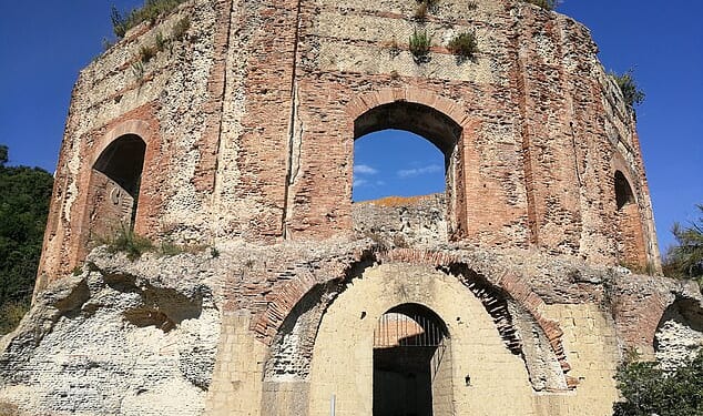 The stunning octagonal structure at Baiae near Naples, southern Italy has stood for nearly 2,000 years in a geologically active area