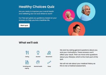 A new five-minute quiz has been launched to help boost millions of Briton's mood and energy
