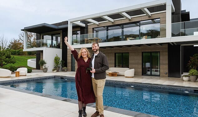 Alistair Walker, 33, from Darlington, and wife Naomi, 32, won a £4m house in the Surrey Hills