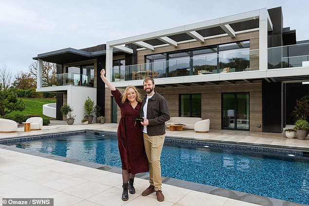 Alistair Walker, 33, from Darlington, and wife Naomi, 32, won a £4m house in the Surrey Hills