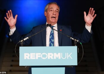 Nigel Farage says that Reform UK 'will be the real party of working people, standing up for alarm-clock Britain'