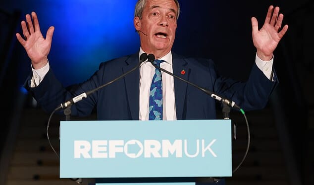 Nigel Farage says that Reform UK 'will be the real party of working people, standing up for alarm-clock Britain'