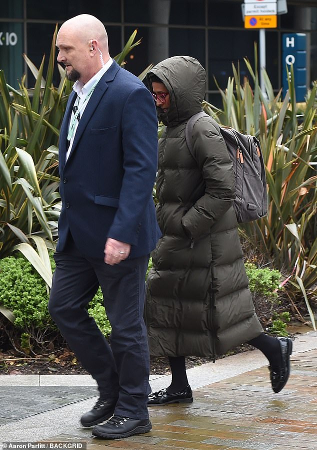 The strain of a formal investigation over bullying accusations appeared to be taking its toll on BBC Breakfast's Naga Munchetty today as she left the studio accompanied by a security guard