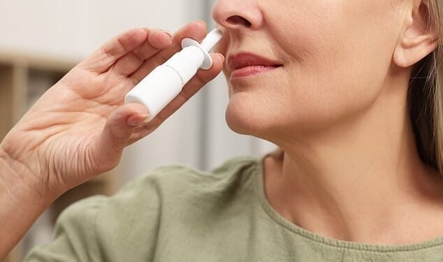 Called Neffy, it offers a needle-free alternative to the EpiPen used by those at risk of potentially fatal anaphylaxis to inject themselves with adrenaline (file image)