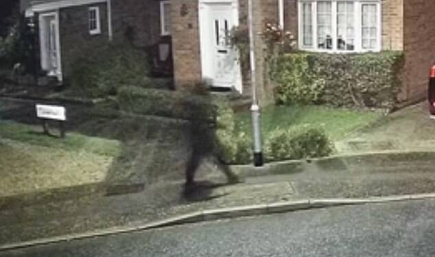 CCTV obtained exclusively by the Mail shows a man in dark clothing who is suspected of attacking a car on Langford Road