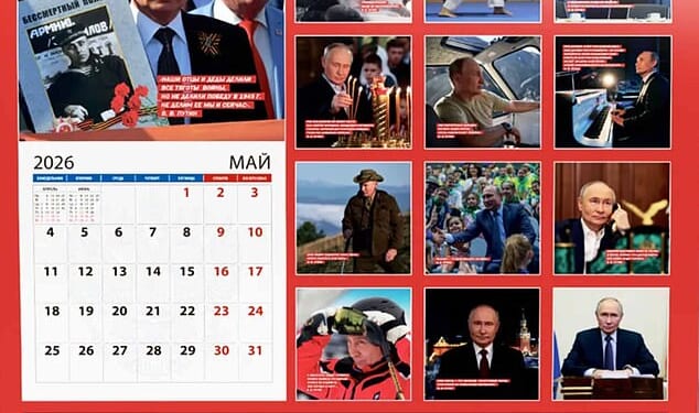 The despot has, unusually, chosen to keep his shirt on for the 2026 calendar