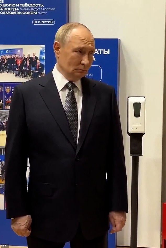 Following the circulation of the clip on social media, Ukrainian sources have suggested that the Russian dictator may be suffering from pain