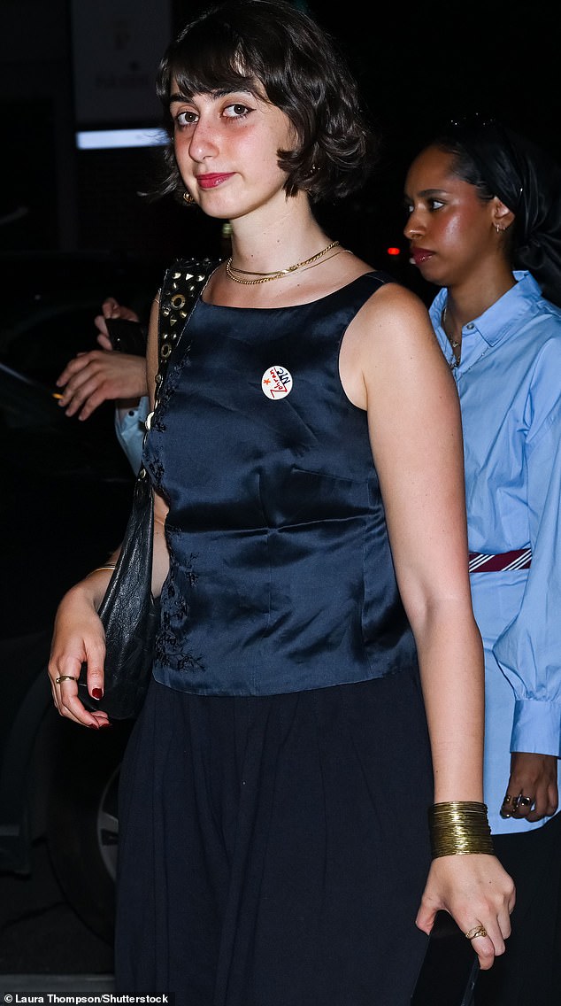 First Lady incoming: Duwaji, who's a graduate of Virginia Commonwealth University School of the Arts, pictured during Zohran Mamdani's primary party in Queens in June this year