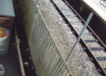 Terrified passengers were seen running along Huntingdon station's platform 2 trying to escape