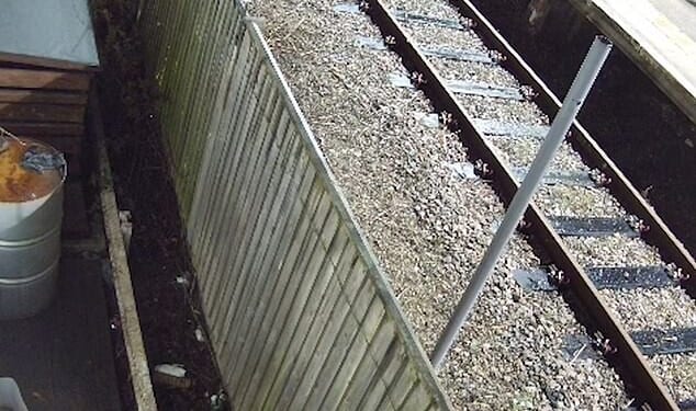 Terrified passengers were seen running along Huntingdon station's platform 2 trying to escape