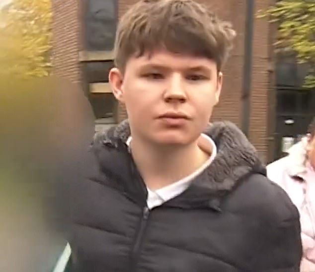 As Thomas Waller, 18, left the court with his mother, he repeatedly responded 'no comment' when asked about the child sex abuse