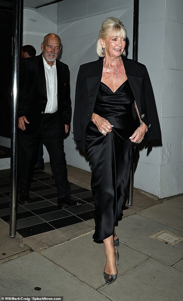 David's father Ted was joined by his wife of four years Hilary Meredith