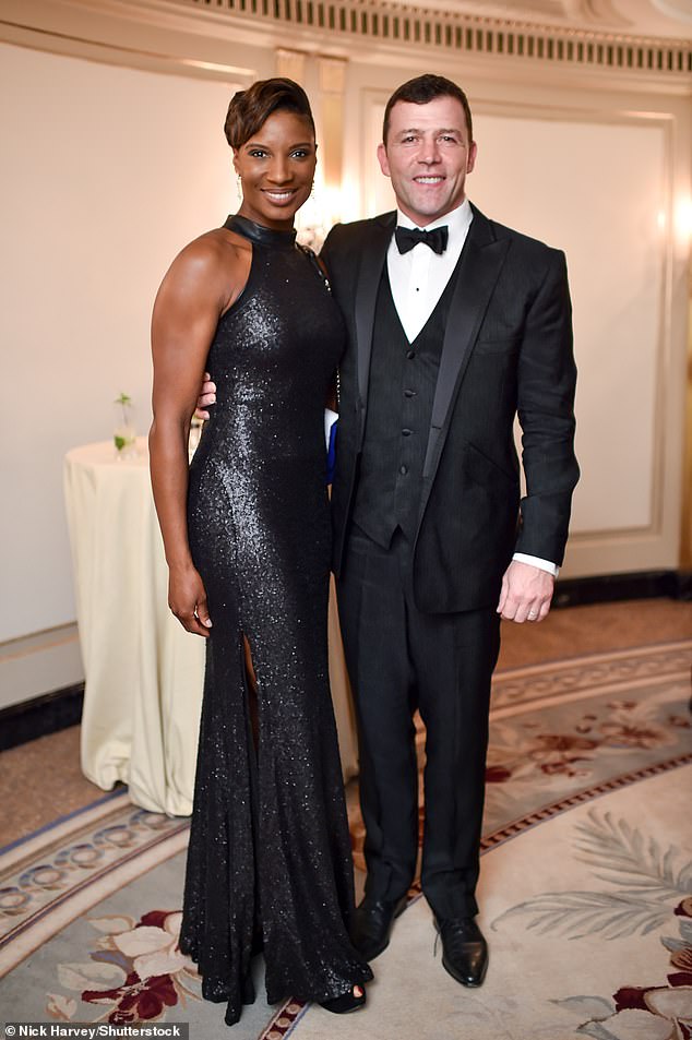 Dame Denise Lewis, 53, has confirmed she has split from her music mogul husband Steve Finan, 60, following their 17-year marriage (pictured together in 2015)