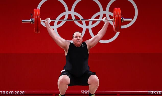 Transgender athletes will reportedly be banned from competing in female competitions at the Olympics from early next year (pictured - transgender athlete Laurel Hubbard of New Zealand)