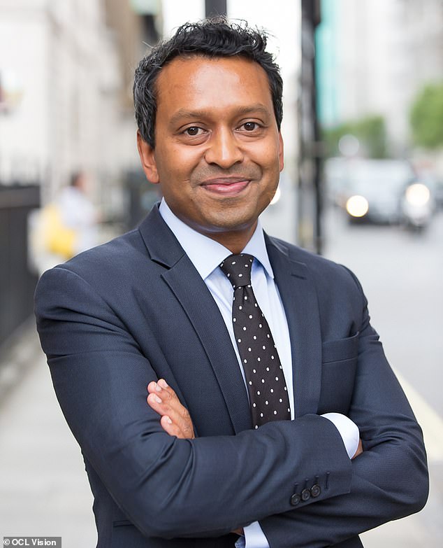 Deadly headlights warning: Dr Romesh Angunawela, consultant ophthalmic surgeon at London’s OCL Vision clinic and at Moorfields Eye Hospital, says that 'it's only a matter of time before headlight glare has deadly consequences'