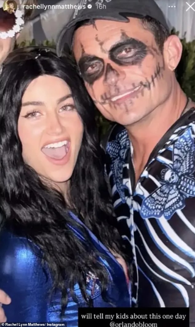 Orlando Bloom seemingly made a barbed jibe at his ex-fiancée Katy Perry for Halloween as he put on a cosy display with Rachel Lynn Matthews who was dressed as the singer