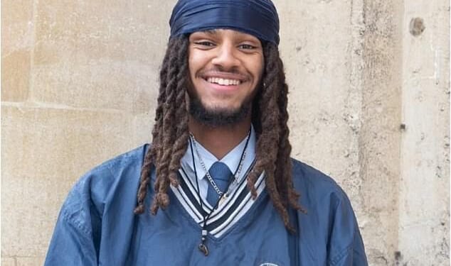 George Abaraonye, 20, sparked widespread fury when he appeared to applaud the deadly shooting of the Mr Kirk in September