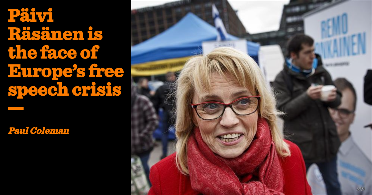 Päivi Räsänen is the face of Europe’s free speech crisis | Paul Coleman