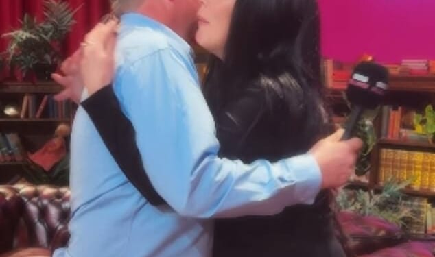 Paloma Faith and Alan Carr begrudgingly hugged each other as they put their Traitors feud to bed