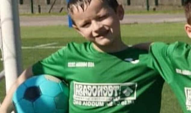 Olena Stasiuk, a 55-year-old Ukrainian woman, cut the throat of her son, Giovanni (pictured), in their home in Muggia