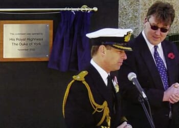 Four plaques on the Falkland Islands that were unveiled by the disgraced ex-prince Andrew Mountbatten-Windsor (pictured) have been removed following his fall from grace