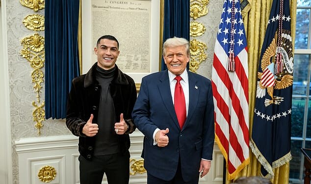 International soccer star Cristiano Ronaldo met President Donald Trump at the White House