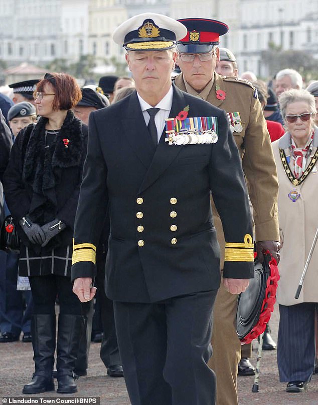 Suspected 'fake' admiral Jonathan Carley, 64, who has been charged after gate crashing a Remembrance Sunday event