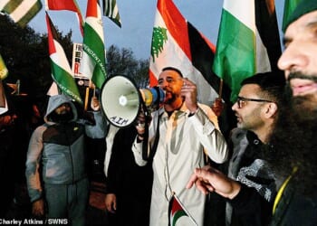 Police make arrests outside Villa Park amid ring of steel for match with Maccabi Tel Aviv - as pro-Palestine protesters descend while Israeli fans respond by waving flags outside ground