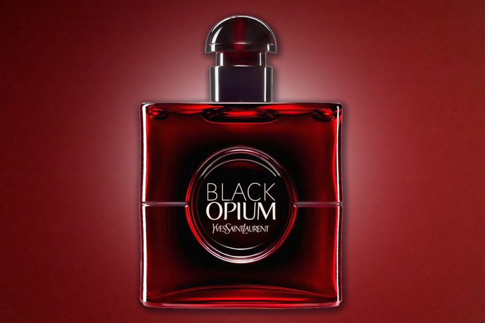 Black Opium Yves Saint Laurent perfume bottle.