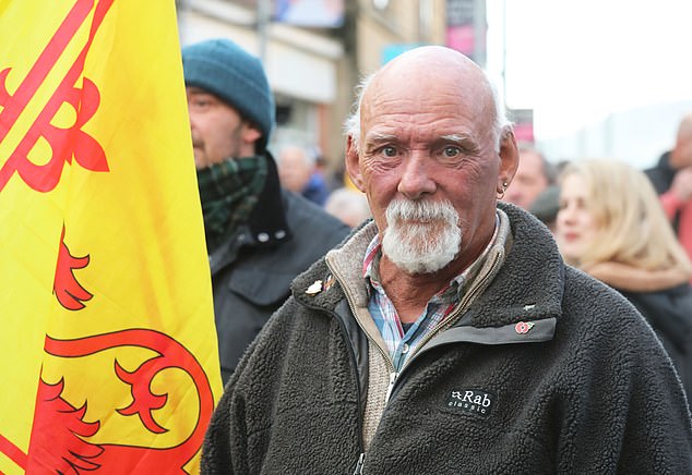 War hero Charlie MacIvor who spent 25 years in the armed forces joined the protest